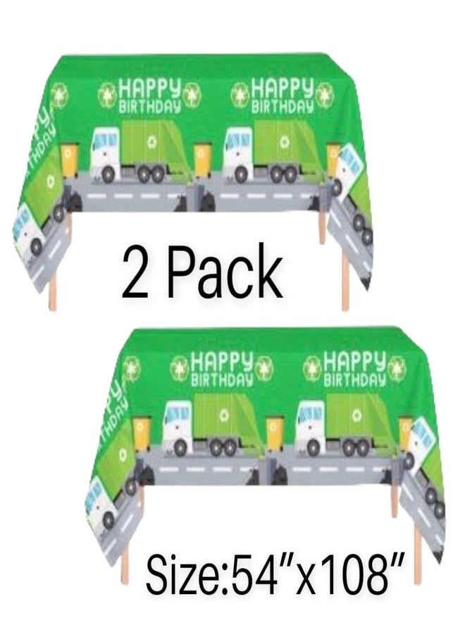 Oojami Garbage Truck Party Supplies - Serves 24, Complete Birthday Tableware Set with Plates, Cups, Napkins & Table Covers for Kids Garbage Truck Theme Party - Image 3